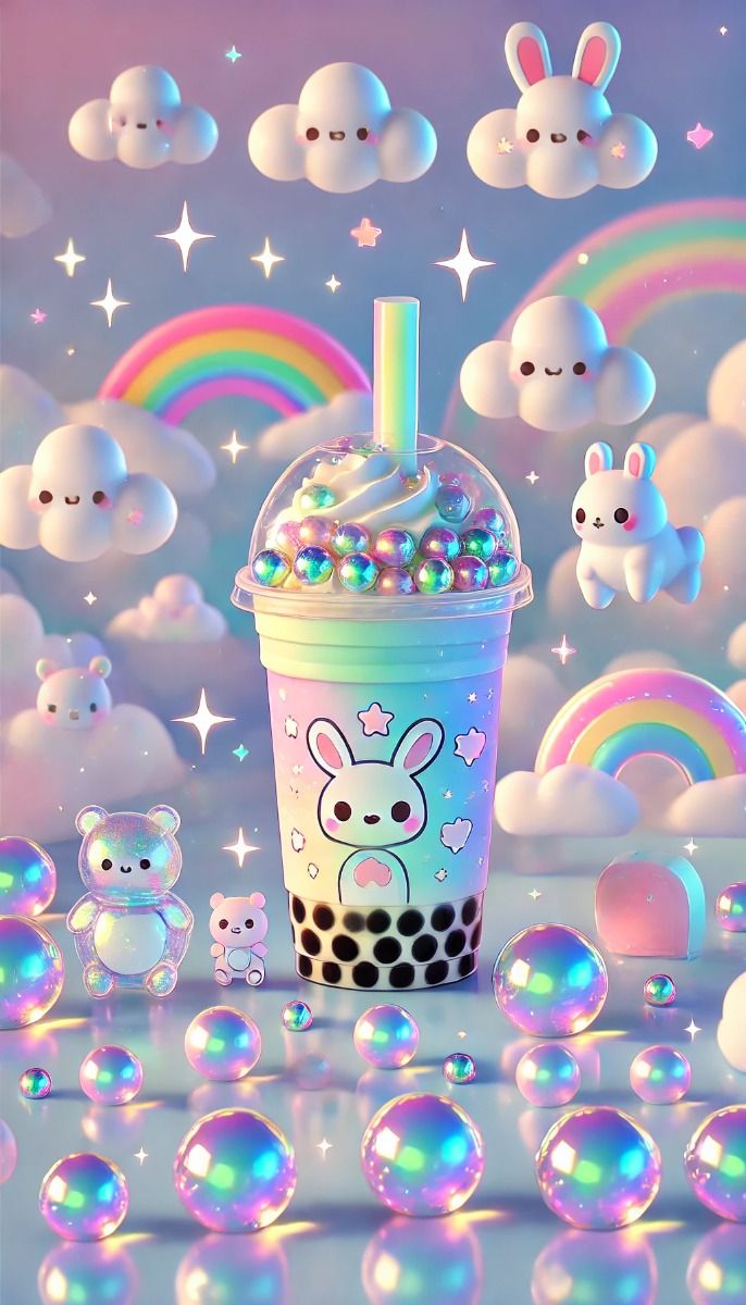 cute boba backgrounds 0066