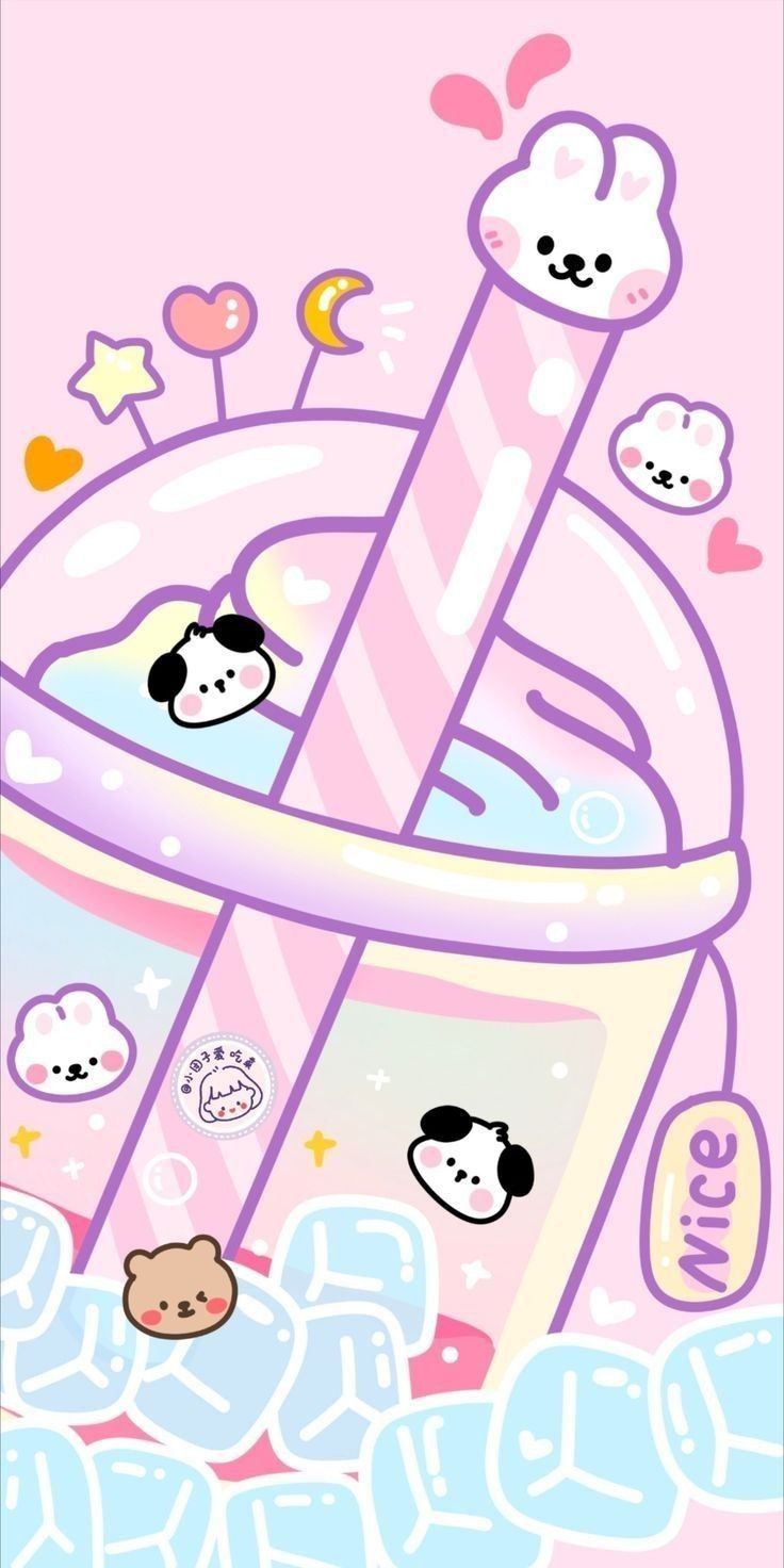 cute boba backgrounds 0098