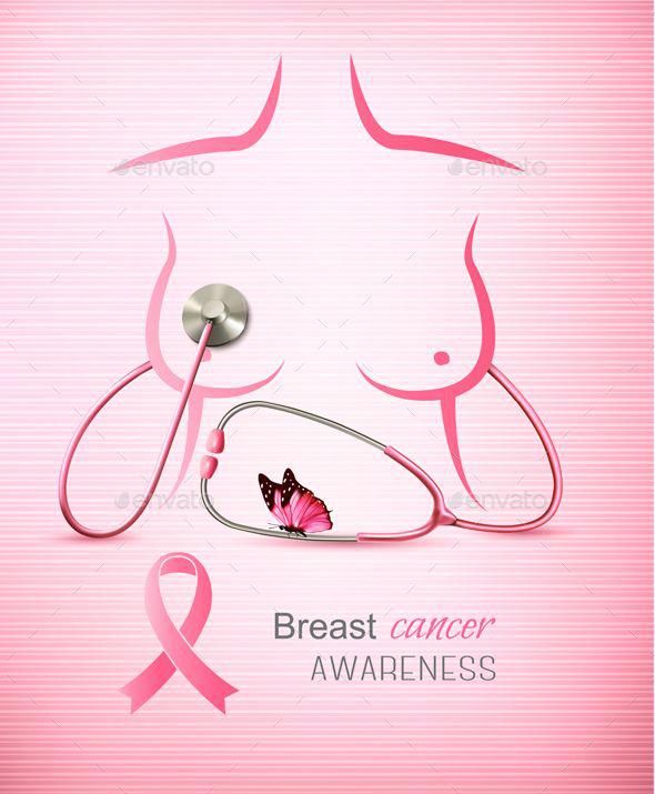 cute breast cancer background designs