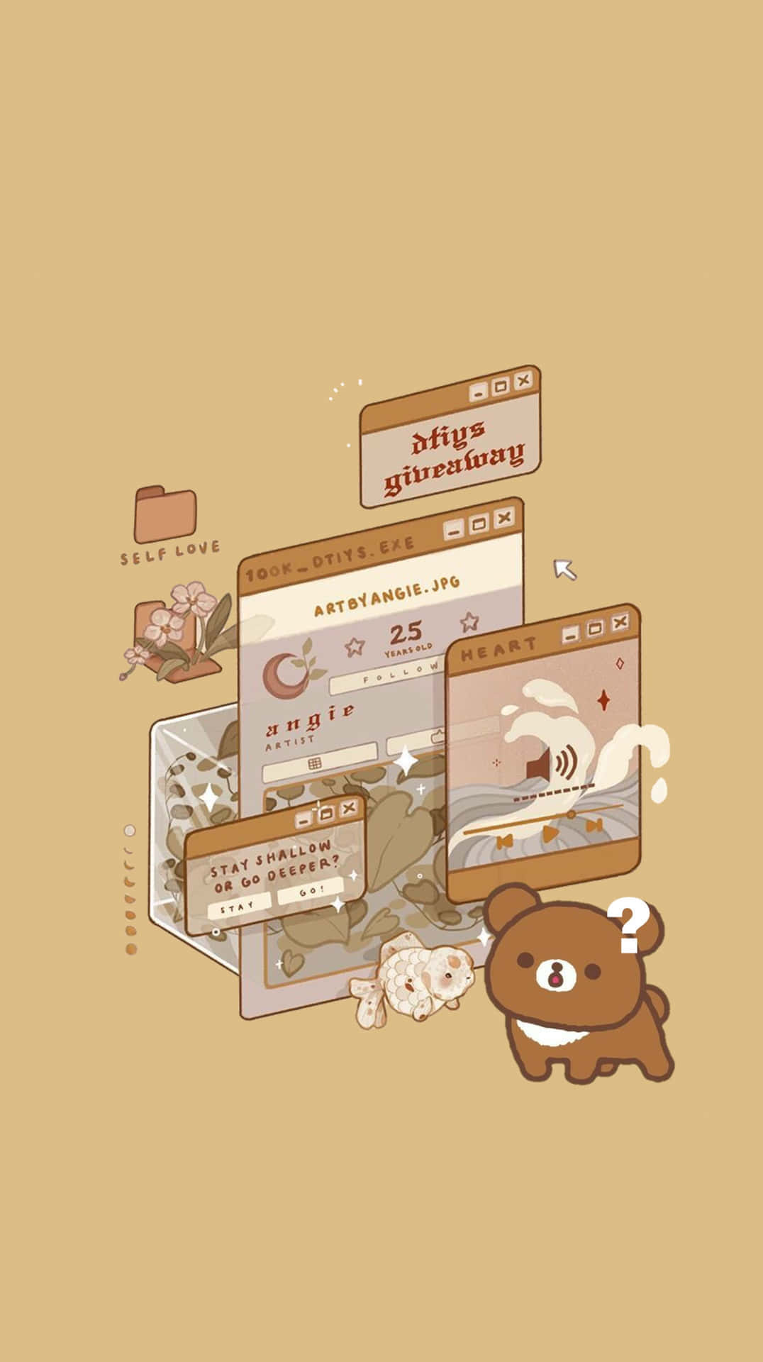 cute brown backgrounds 0060