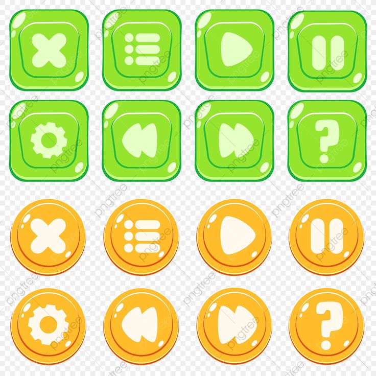 cute buttons transparent background 0016