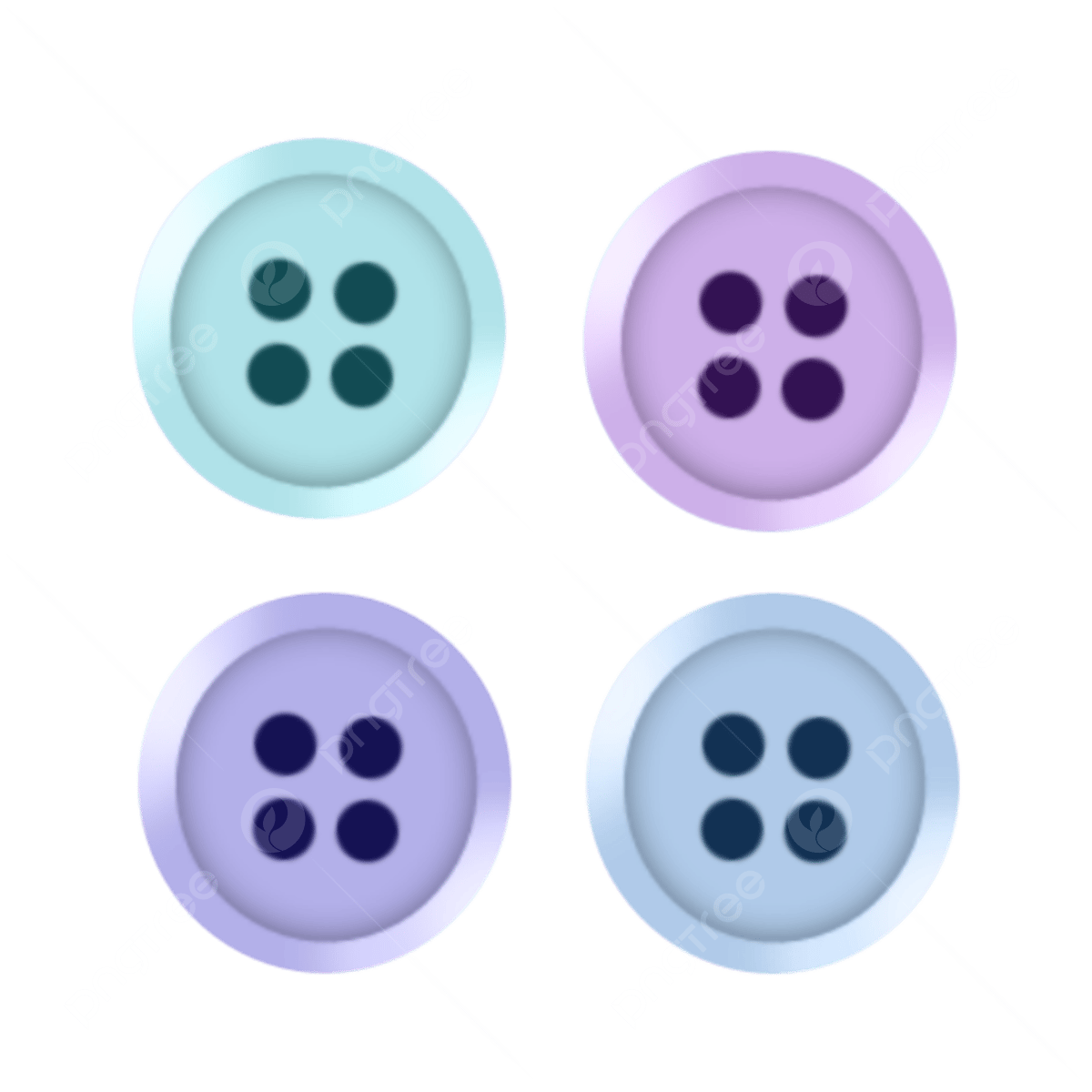 cute buttons transparent background 0019