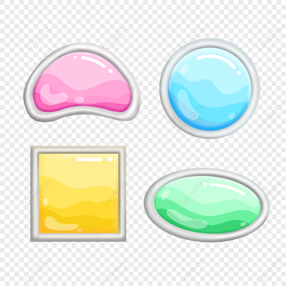 cute buttons transparent background 0021