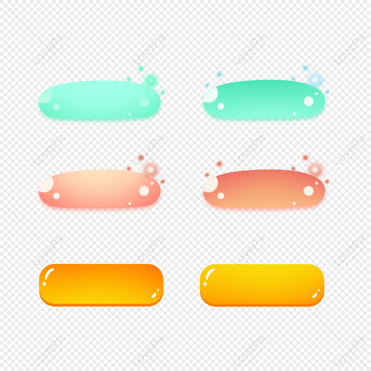 cute buttons transparent background 0064