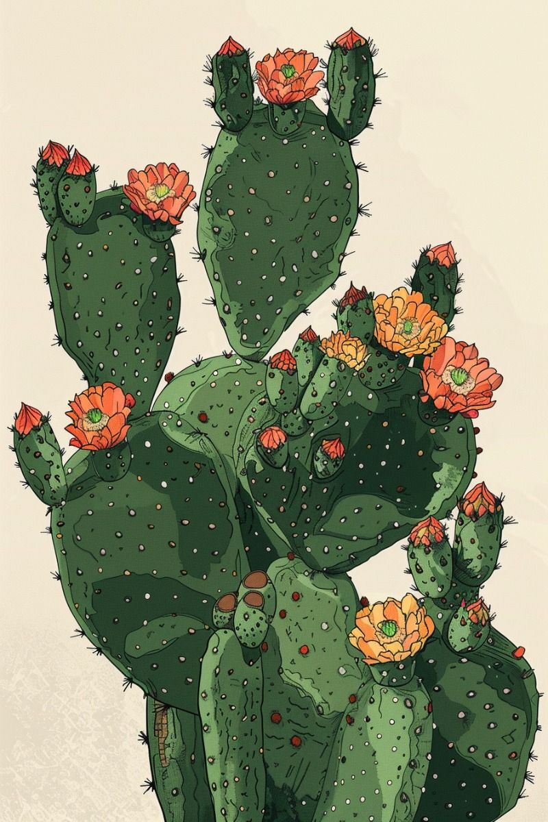 cute cactus backgrounds 0034