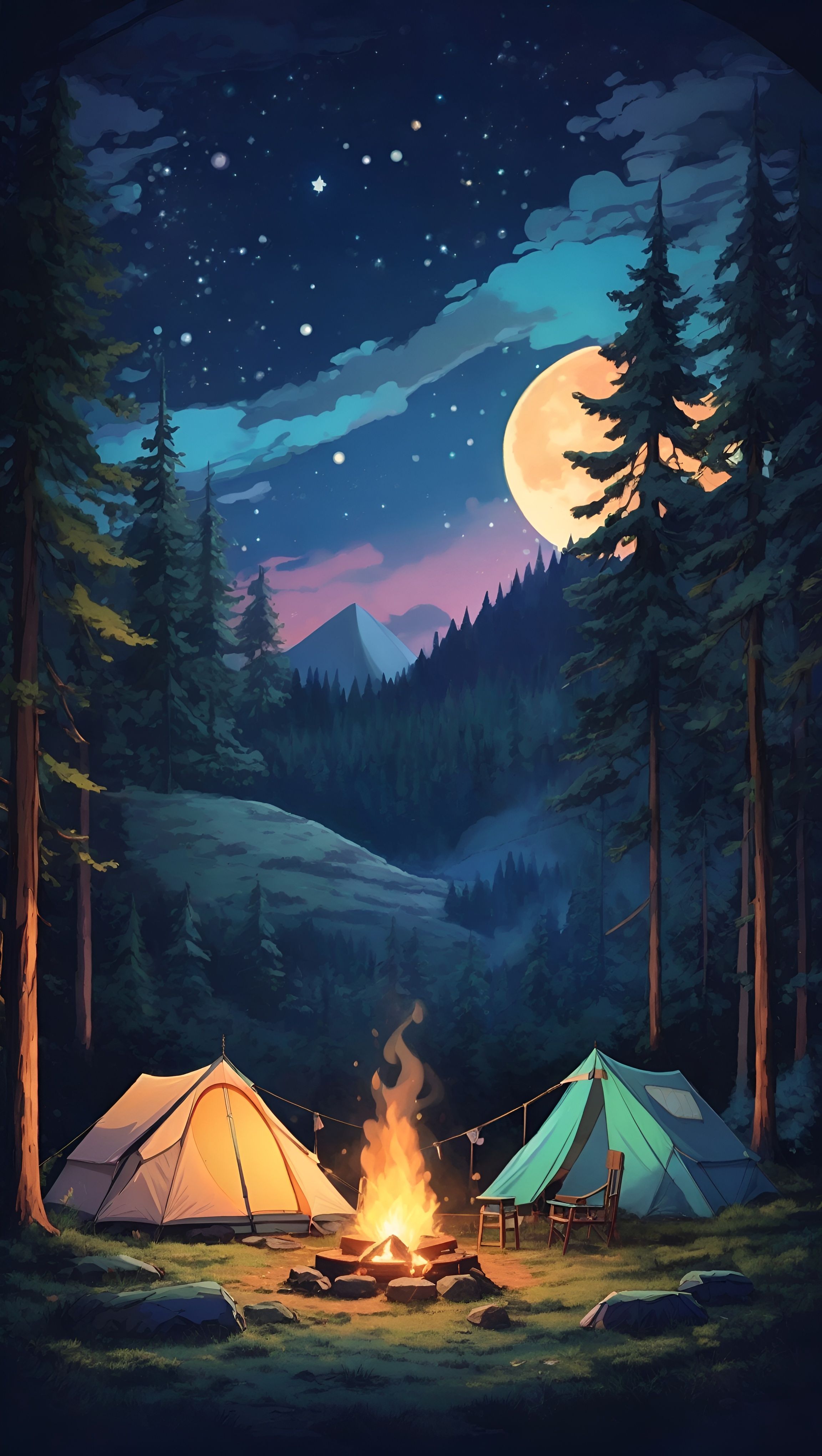 cute camping backgrounds 0019