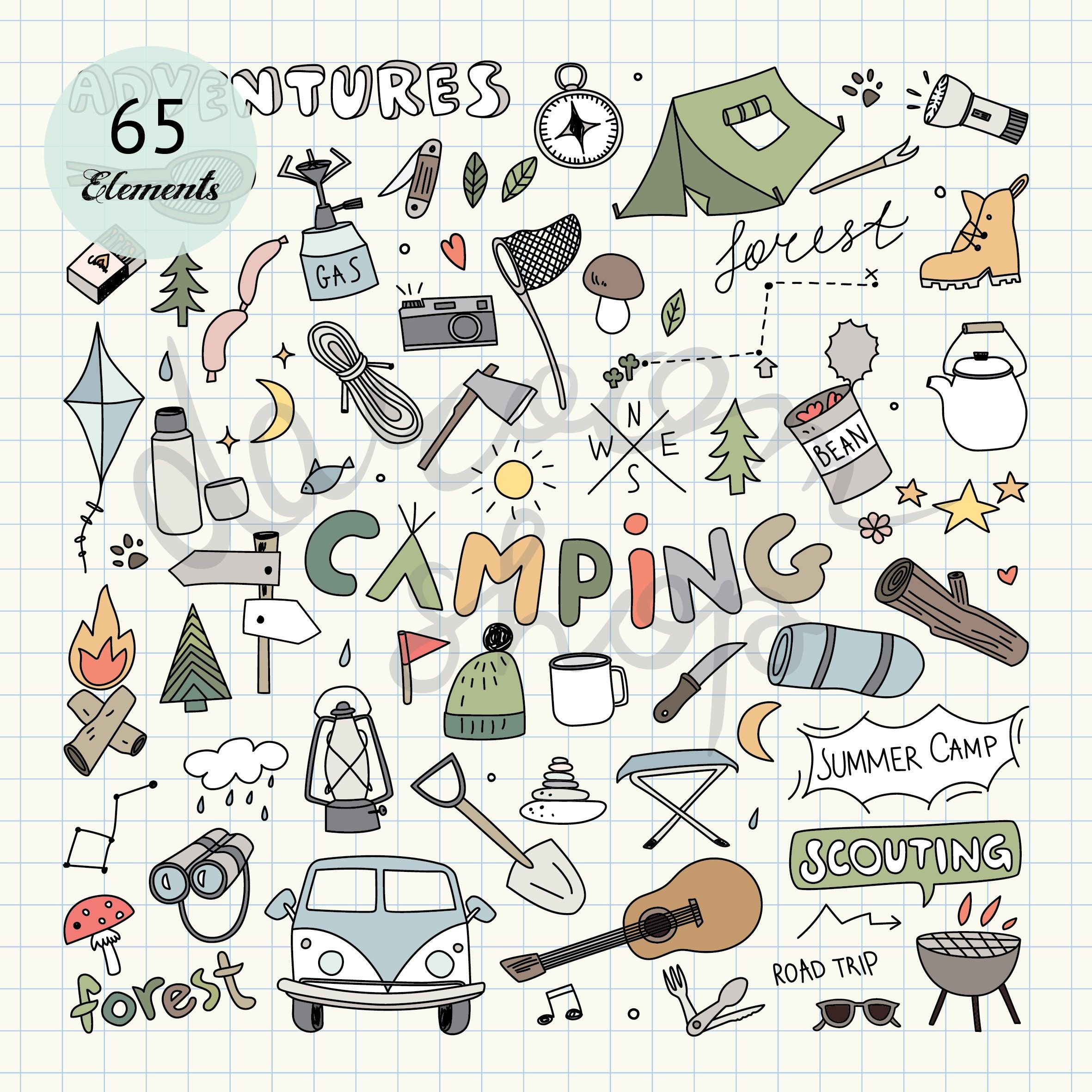 cute camping backgrounds 0092