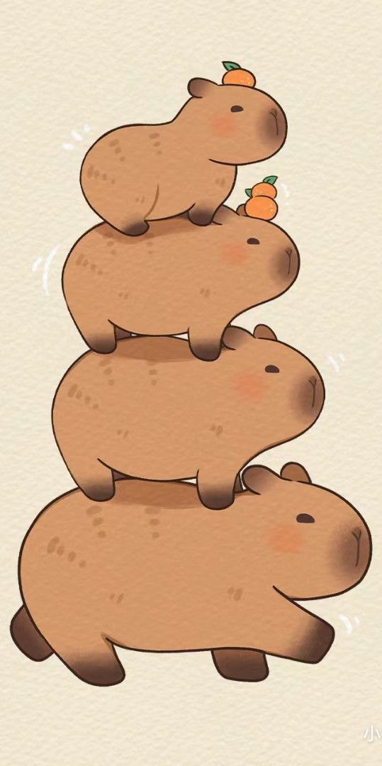 cute capybara backgrounds 0012