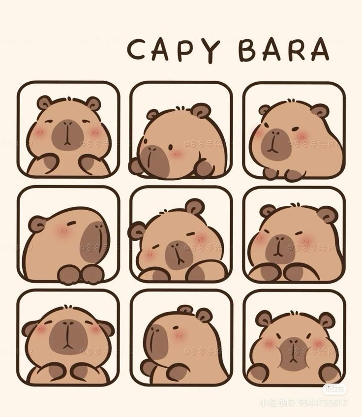 cute capybara backgrounds 0013