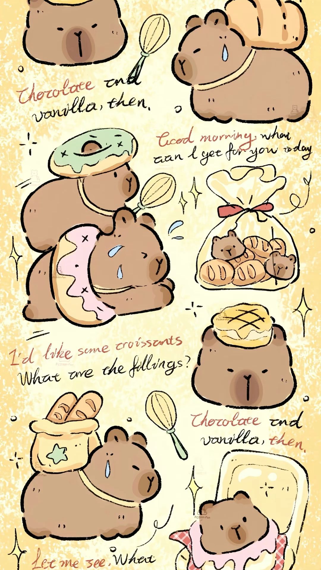 cute capybara backgrounds 0030