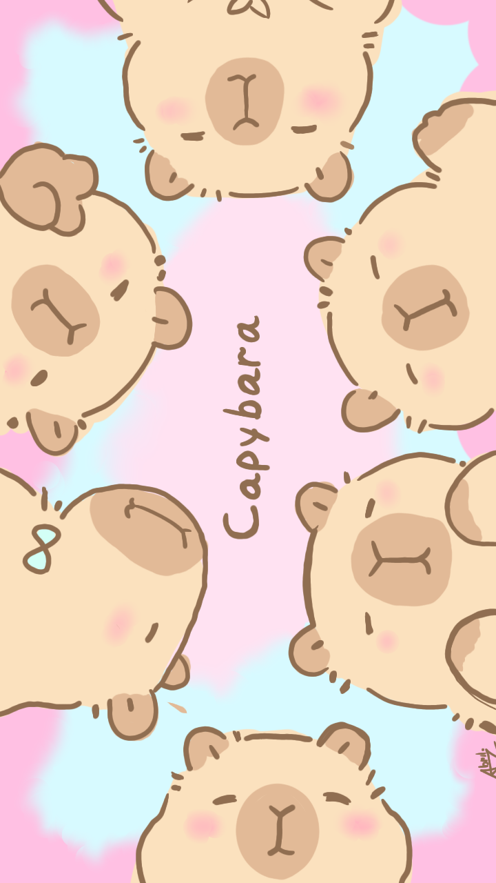 cute capybara backgrounds 0034