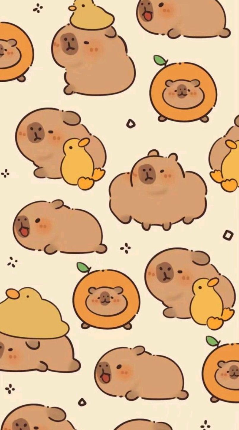 cute capybara backgrounds 0043