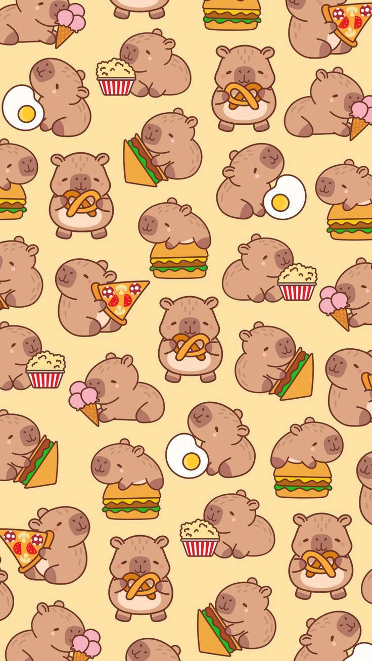 cute capybara backgrounds 0045