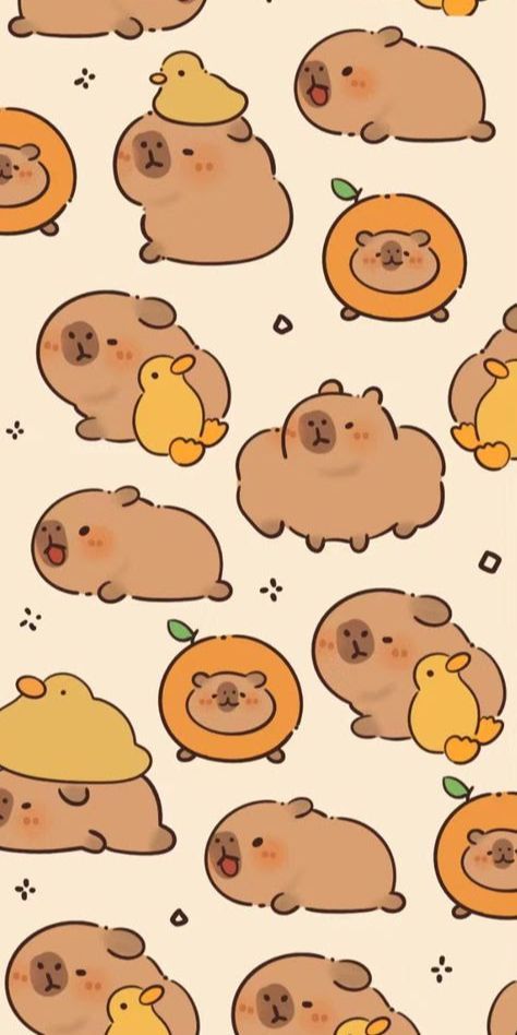 cute capybara backgrounds 0046