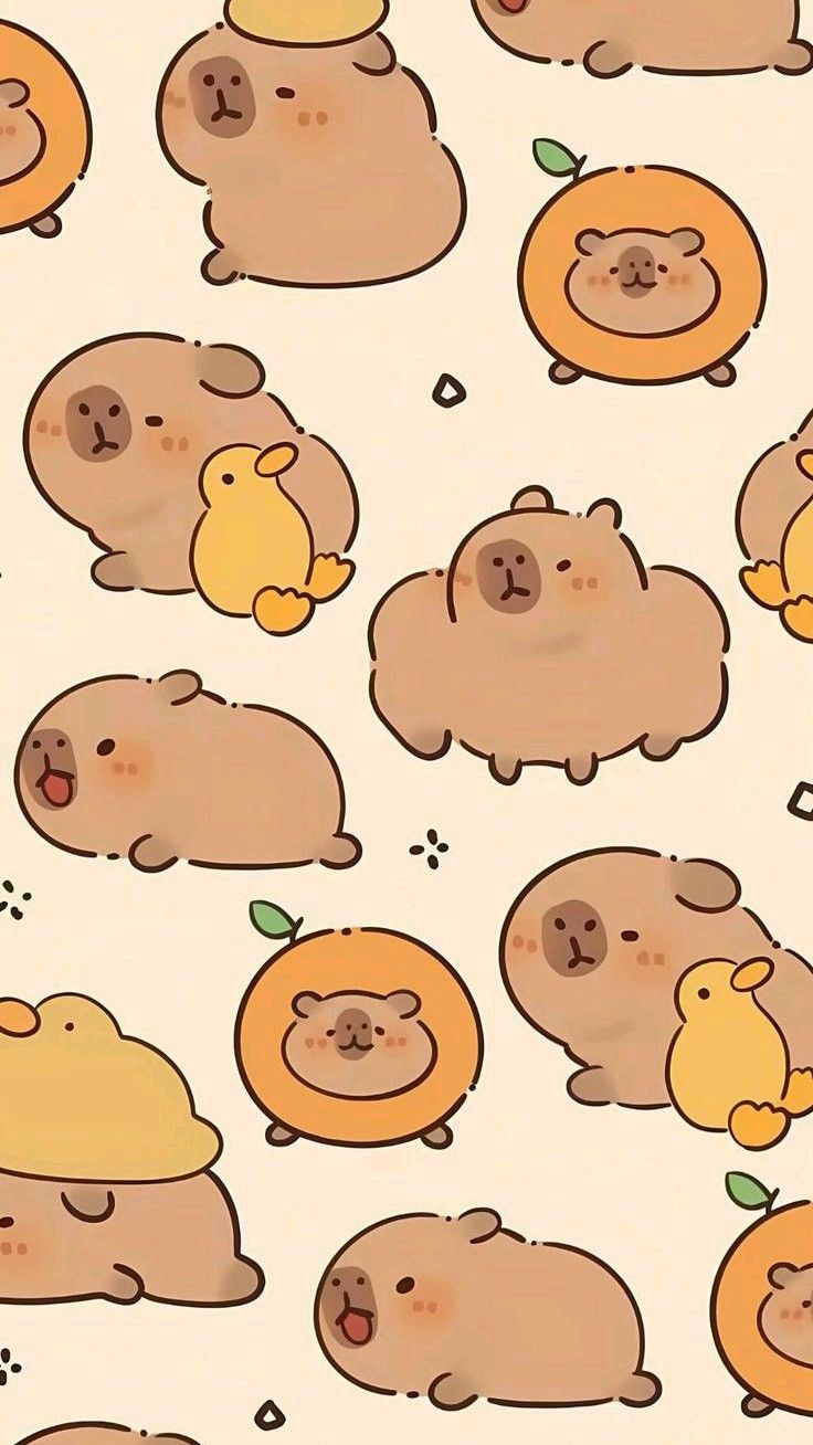 cute capybara backgrounds 0053