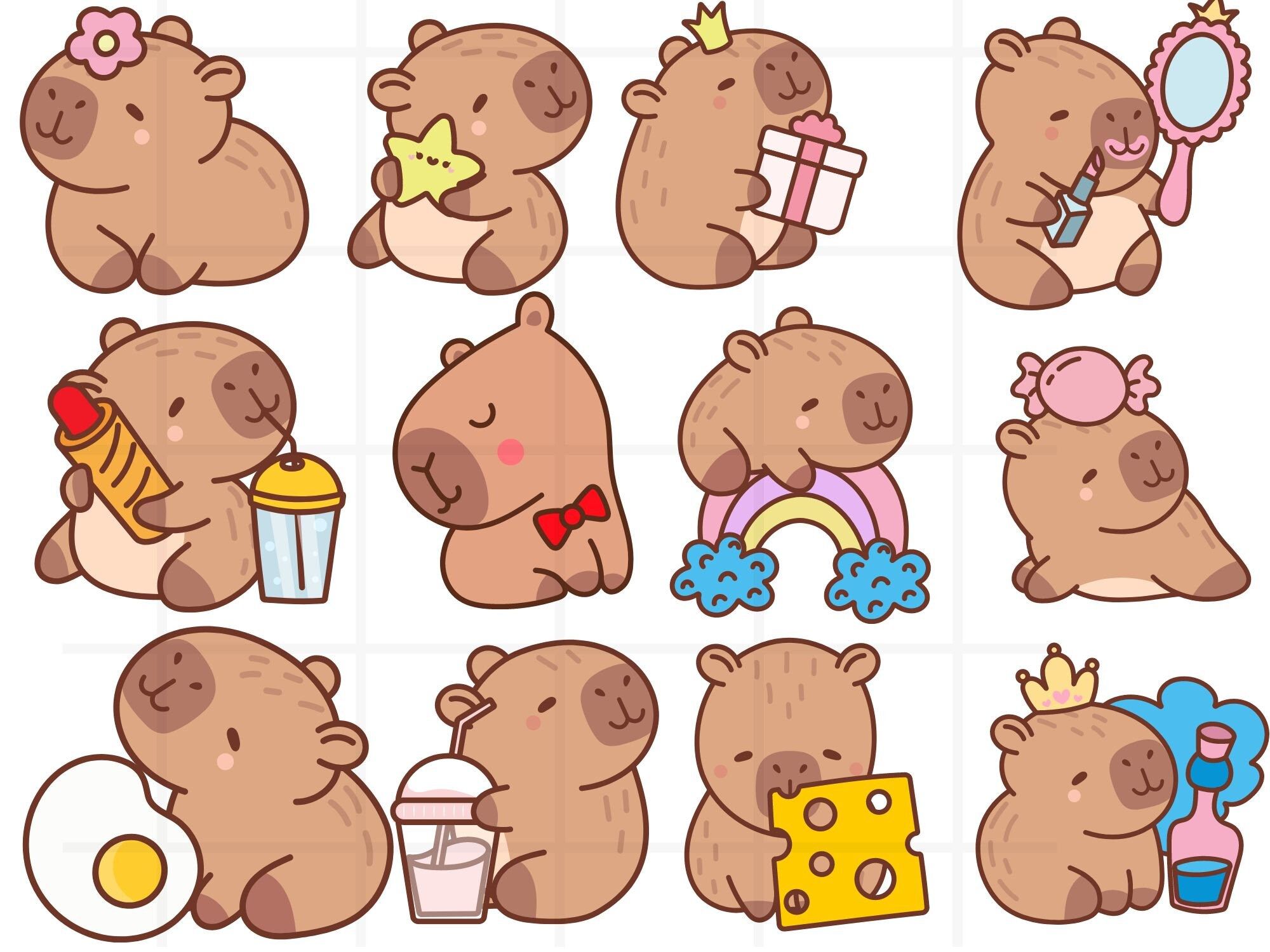 cute capybara backgrounds 0063