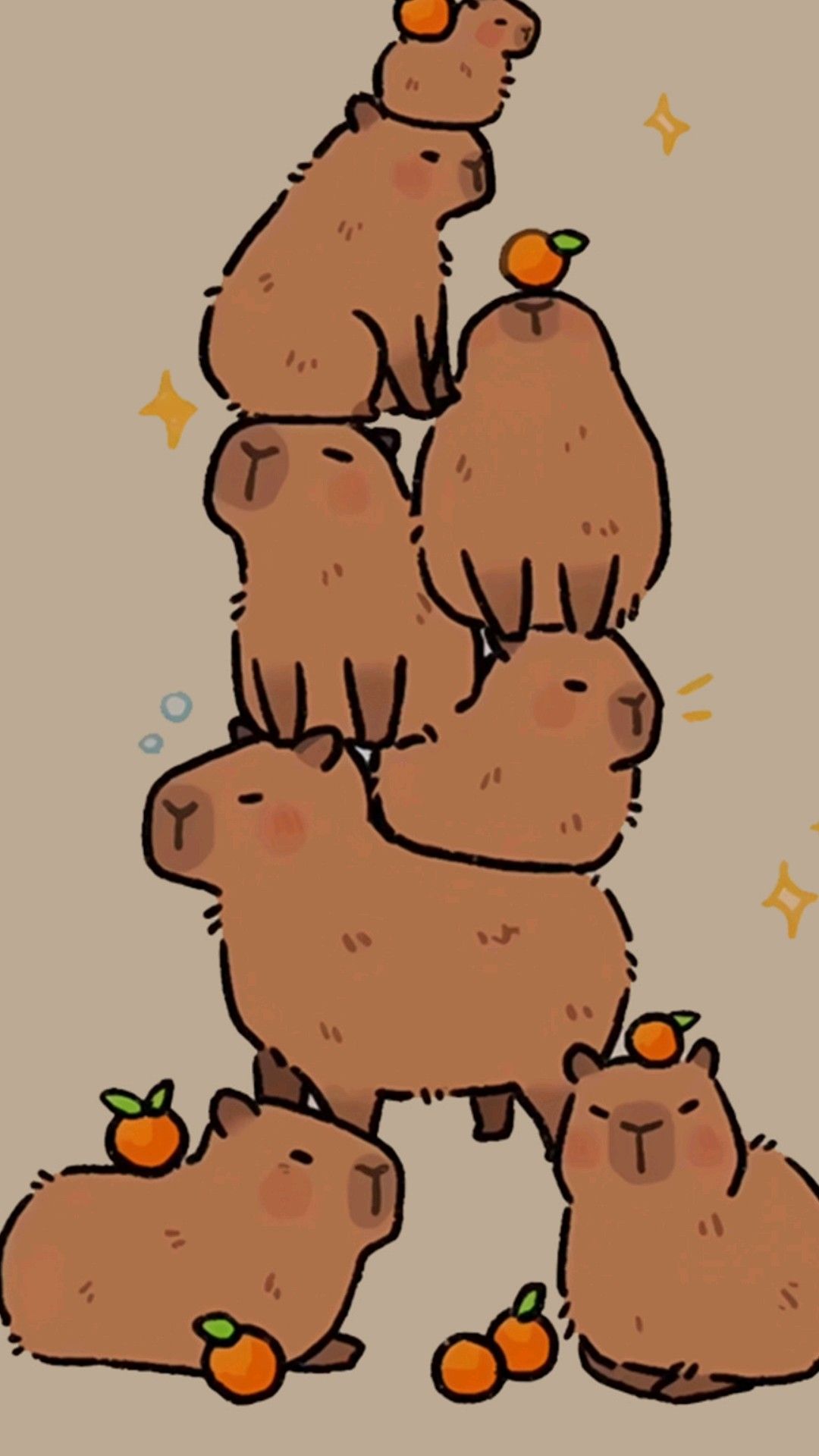 cute capybara backgrounds 0070