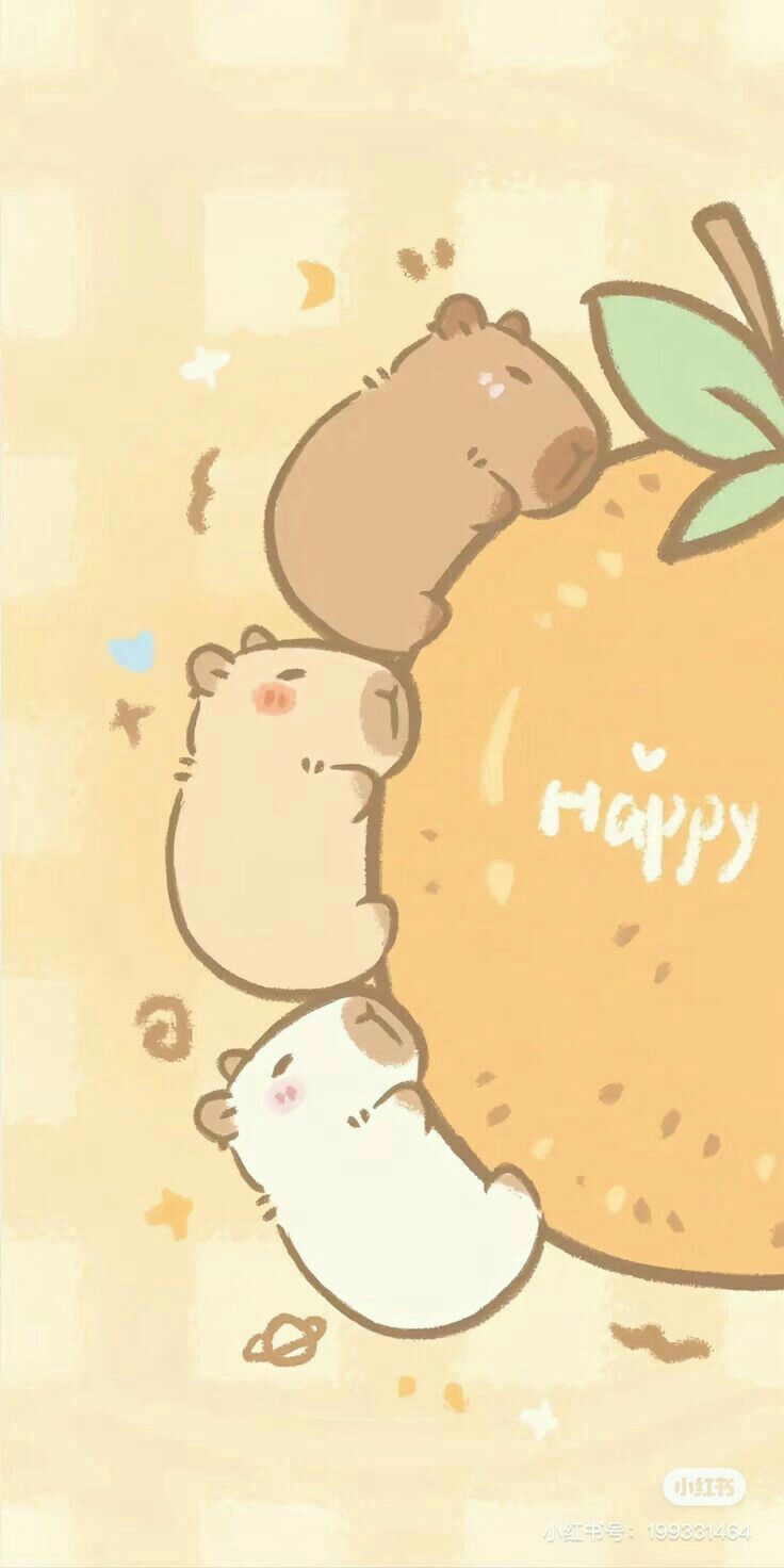 cute capybara backgrounds 0071