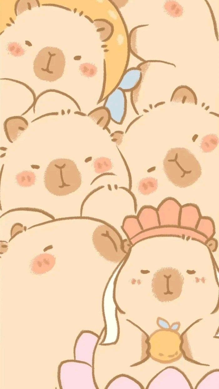 cute capybara backgrounds 0075