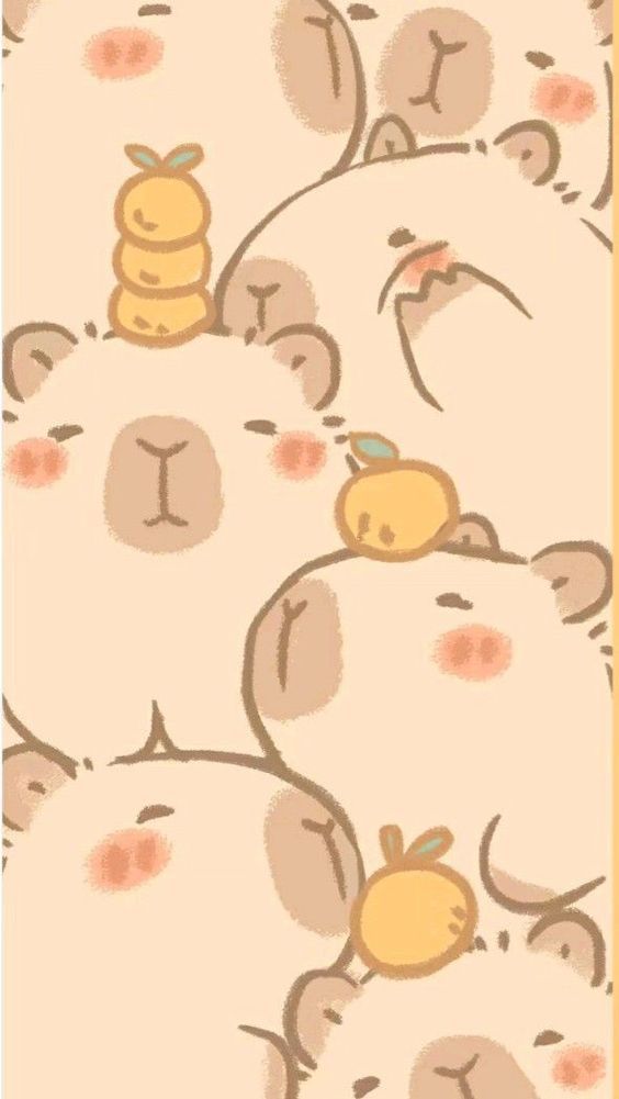 cute capybara backgrounds 0086