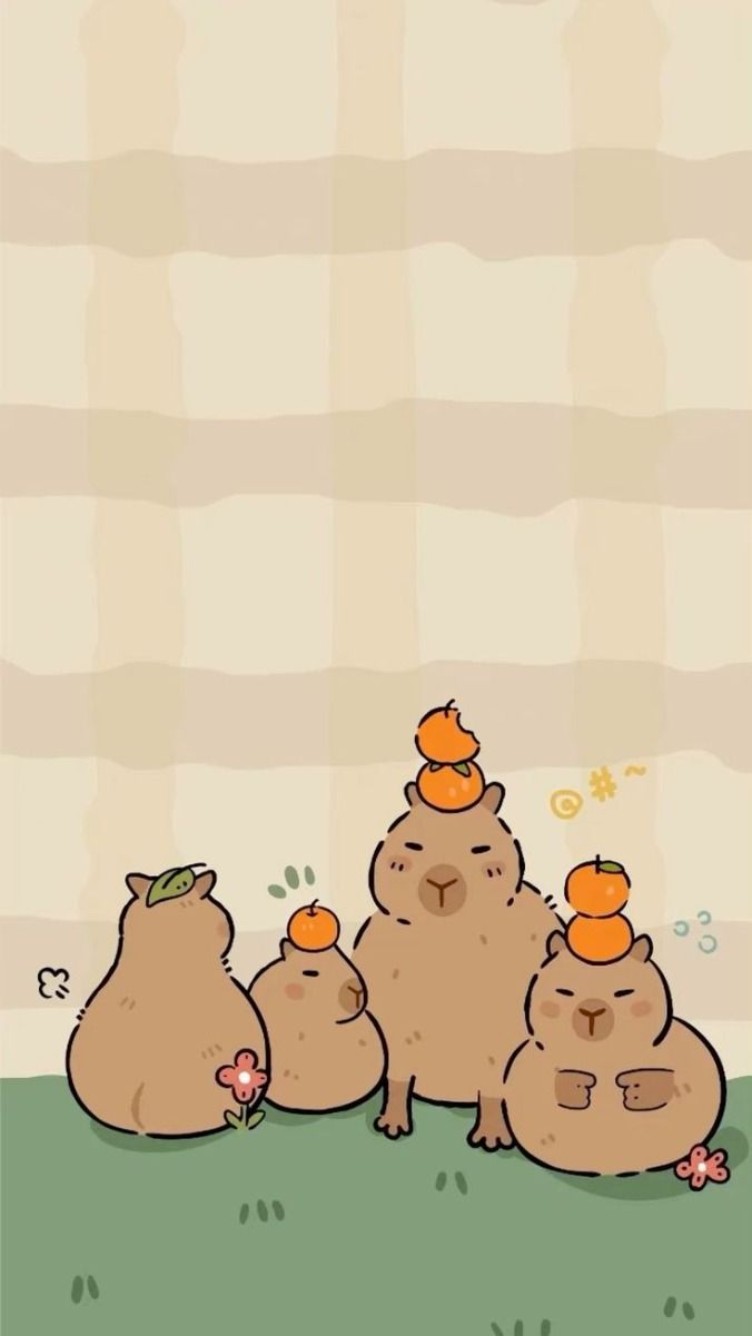 cute capybara backgrounds 0088