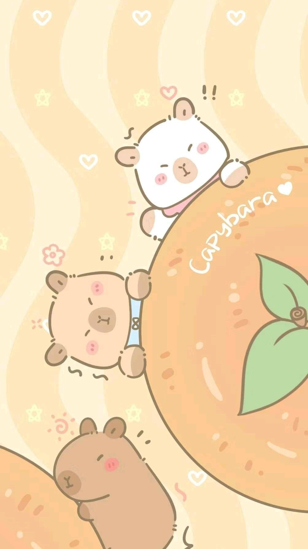 cute capybara backgrounds 0096