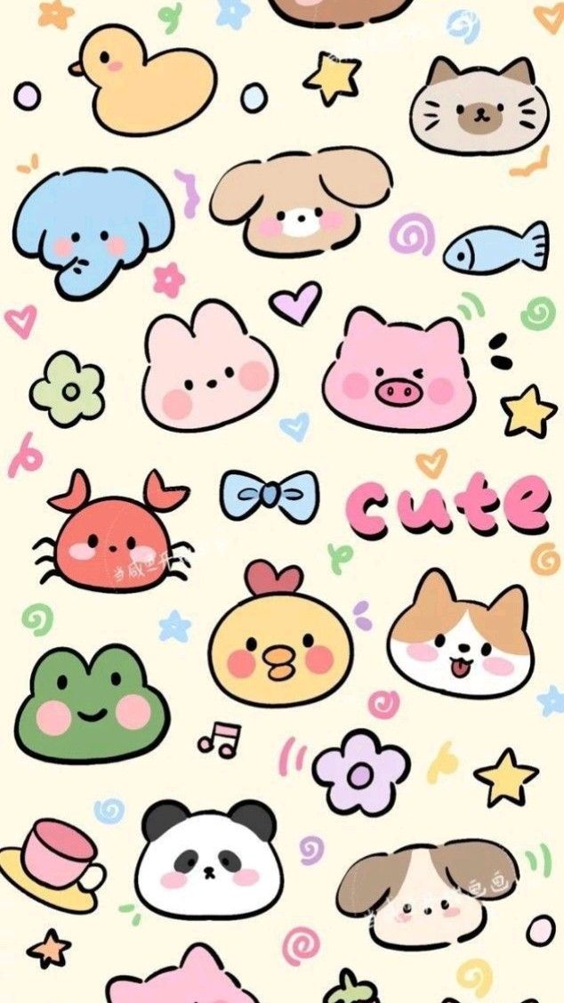 cute cartoon animal backgrounds 0011