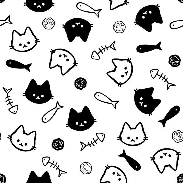 cute cat black background aesthetic