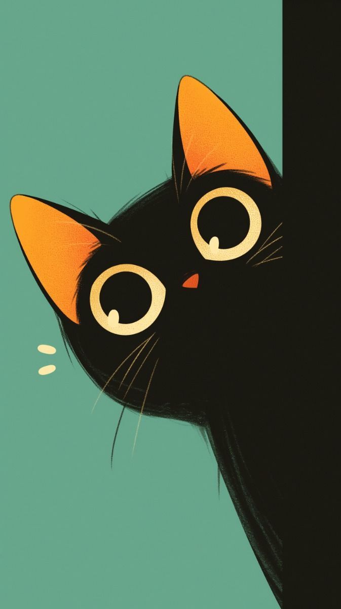 cute cat black background inspiration for projects.