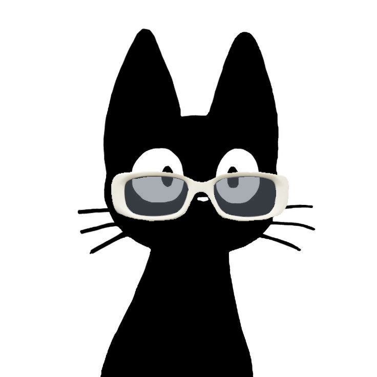 cute cat black background 0017