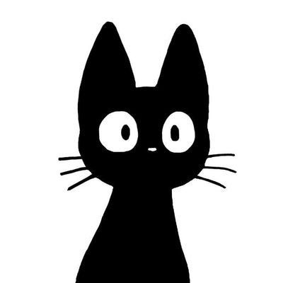 cute cat black background 0034