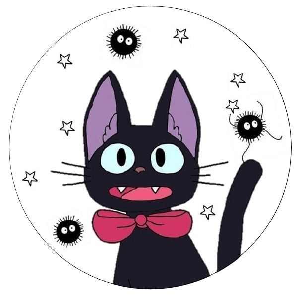 cute cat black background 0067