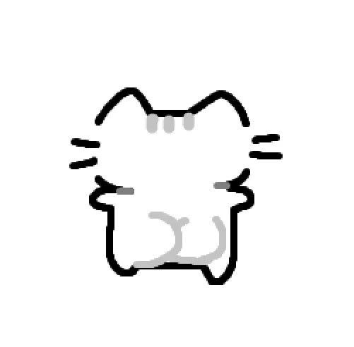 cute cat black background 0074