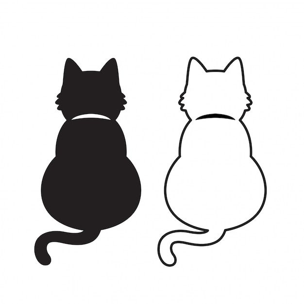 cute cat black background 0088