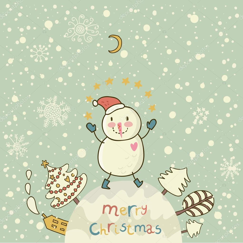 cute christmas card background 0090