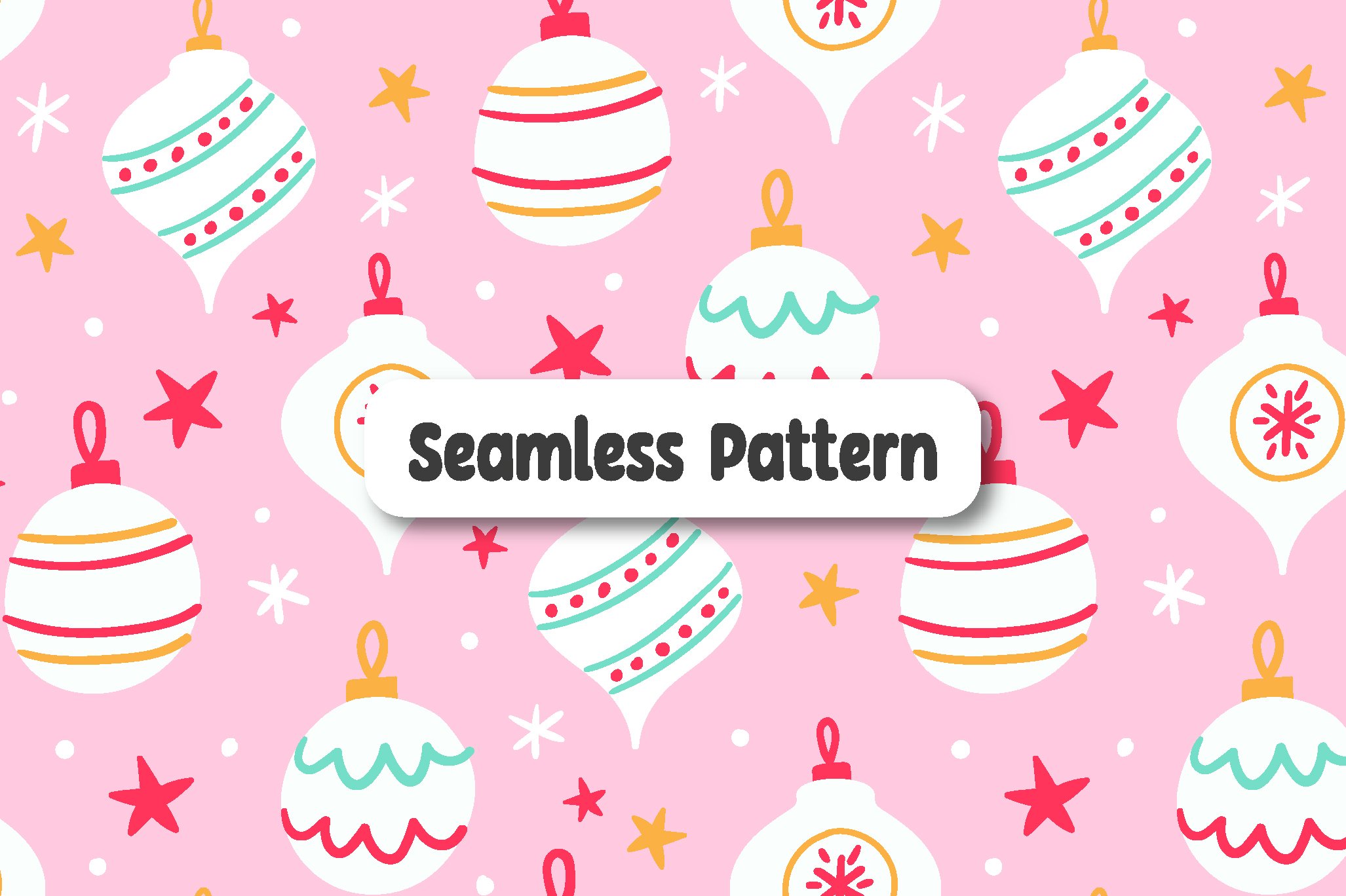 cute christmas pattern background 0014