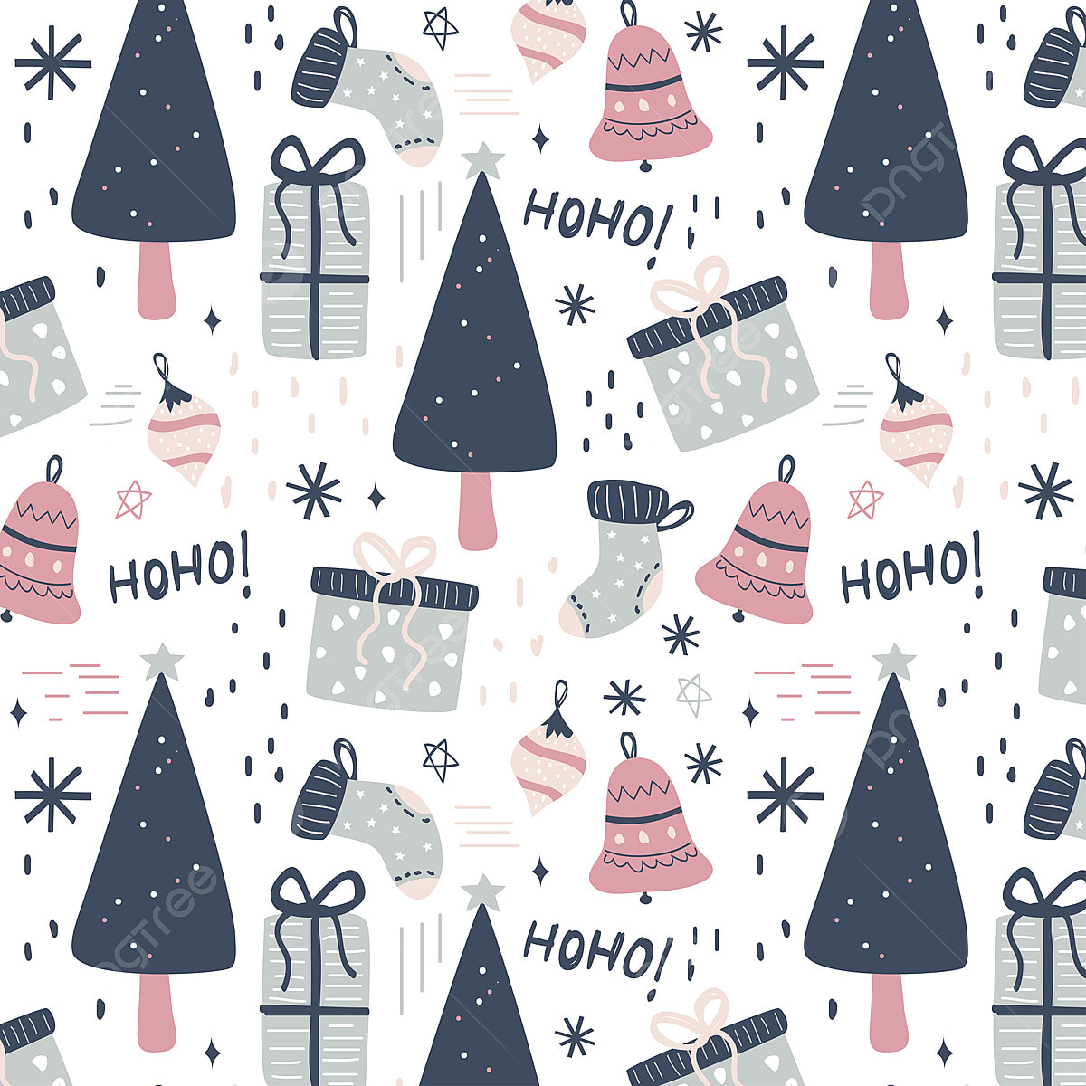 cute christmas pattern background 0016