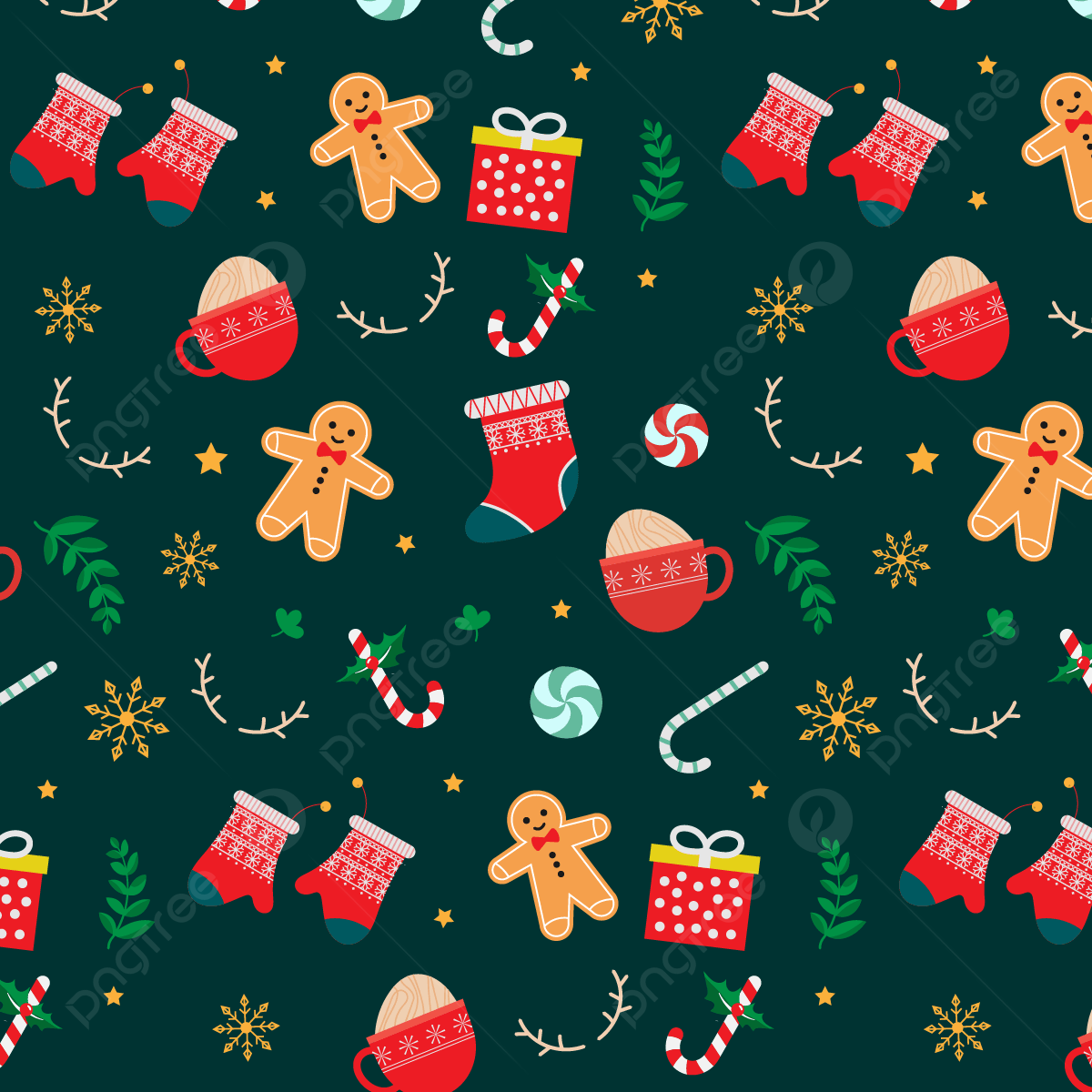 cute christmas pattern background 0025