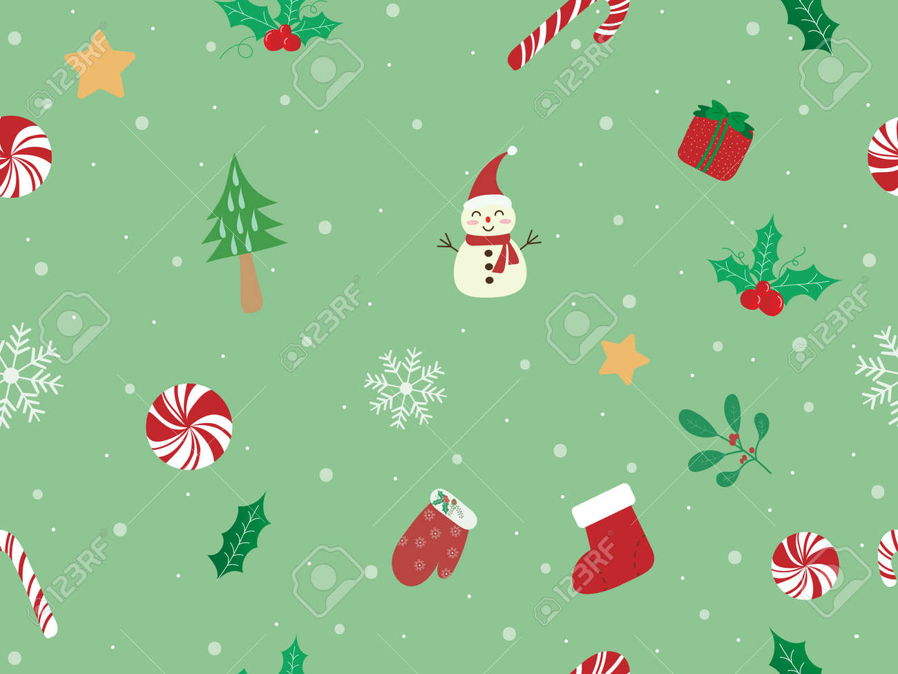 cute christmas pattern background 0026