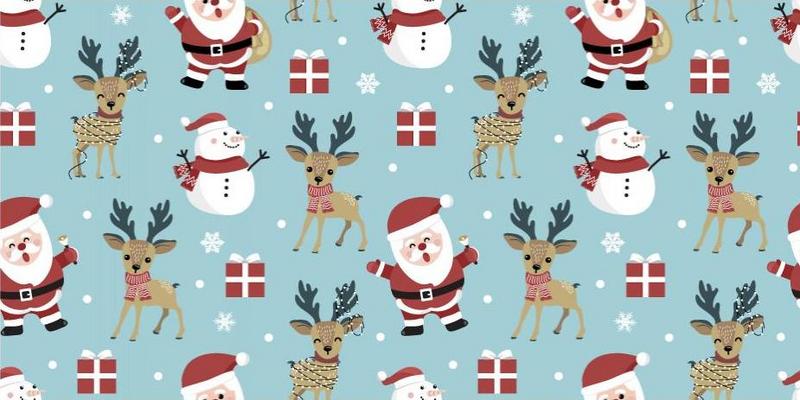 cute christmas pattern background 0029