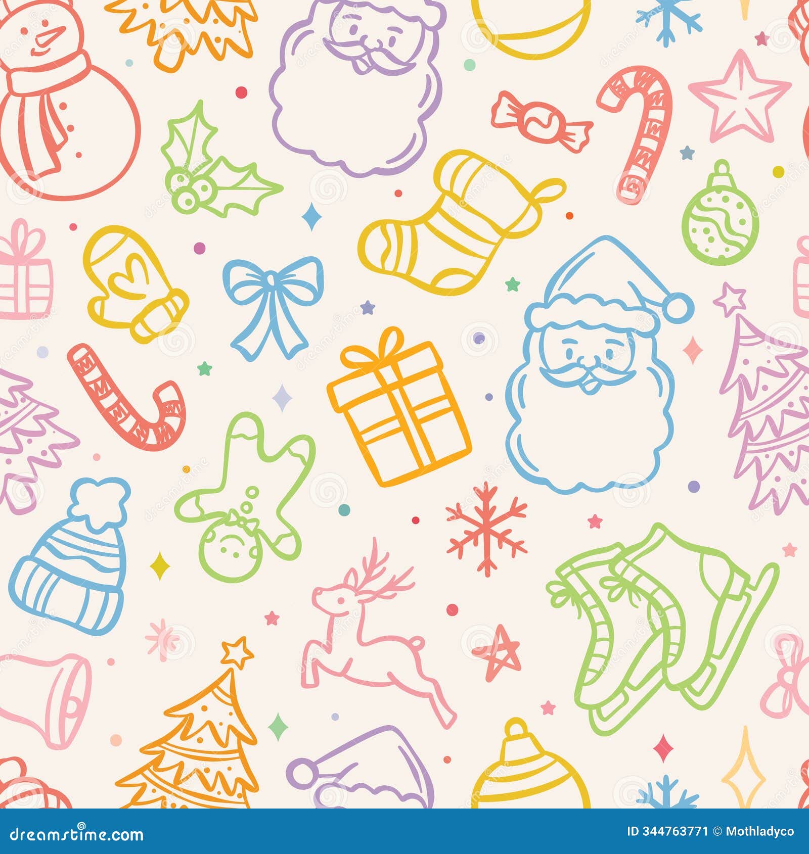 cute christmas pattern background 0030