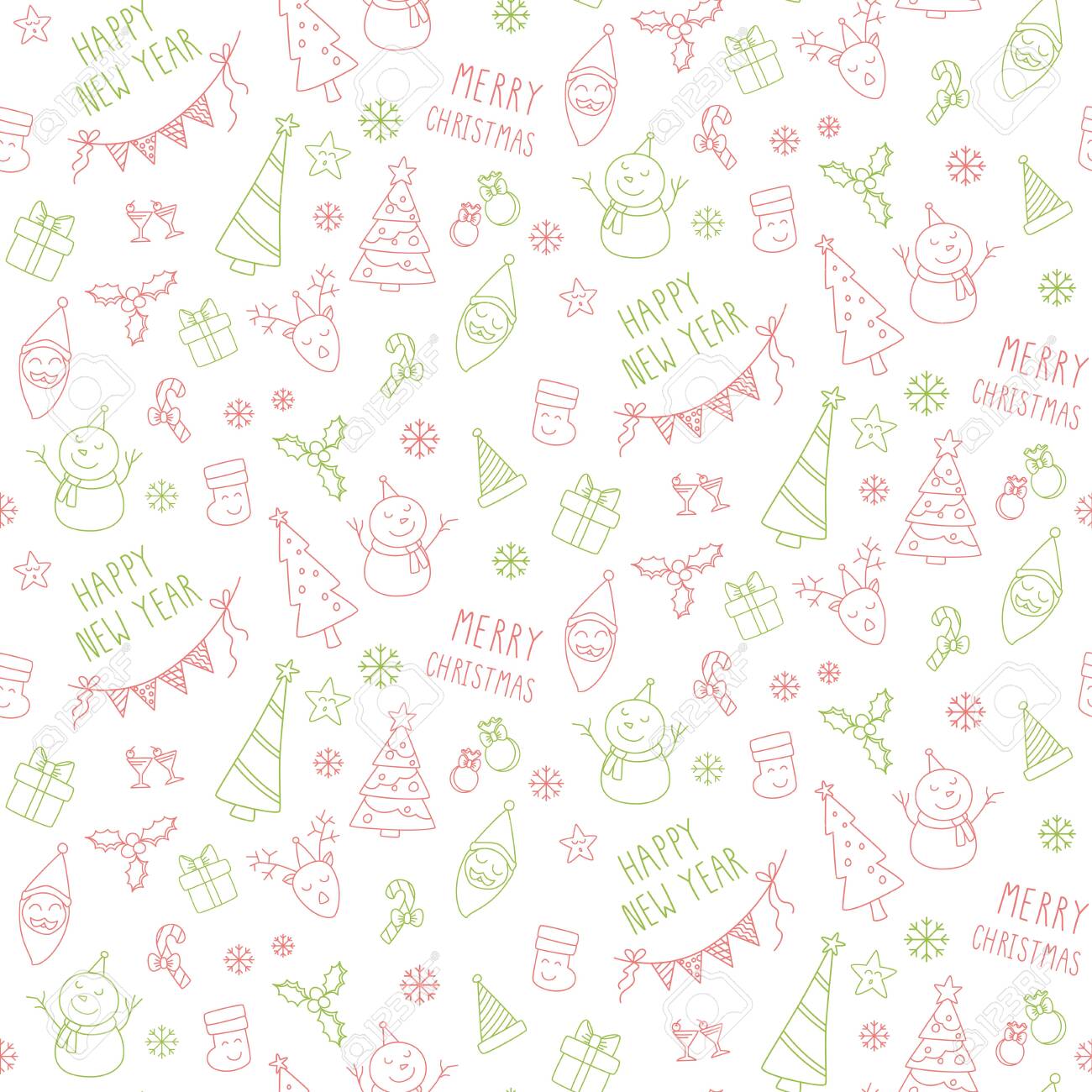 cute christmas pattern background 0031