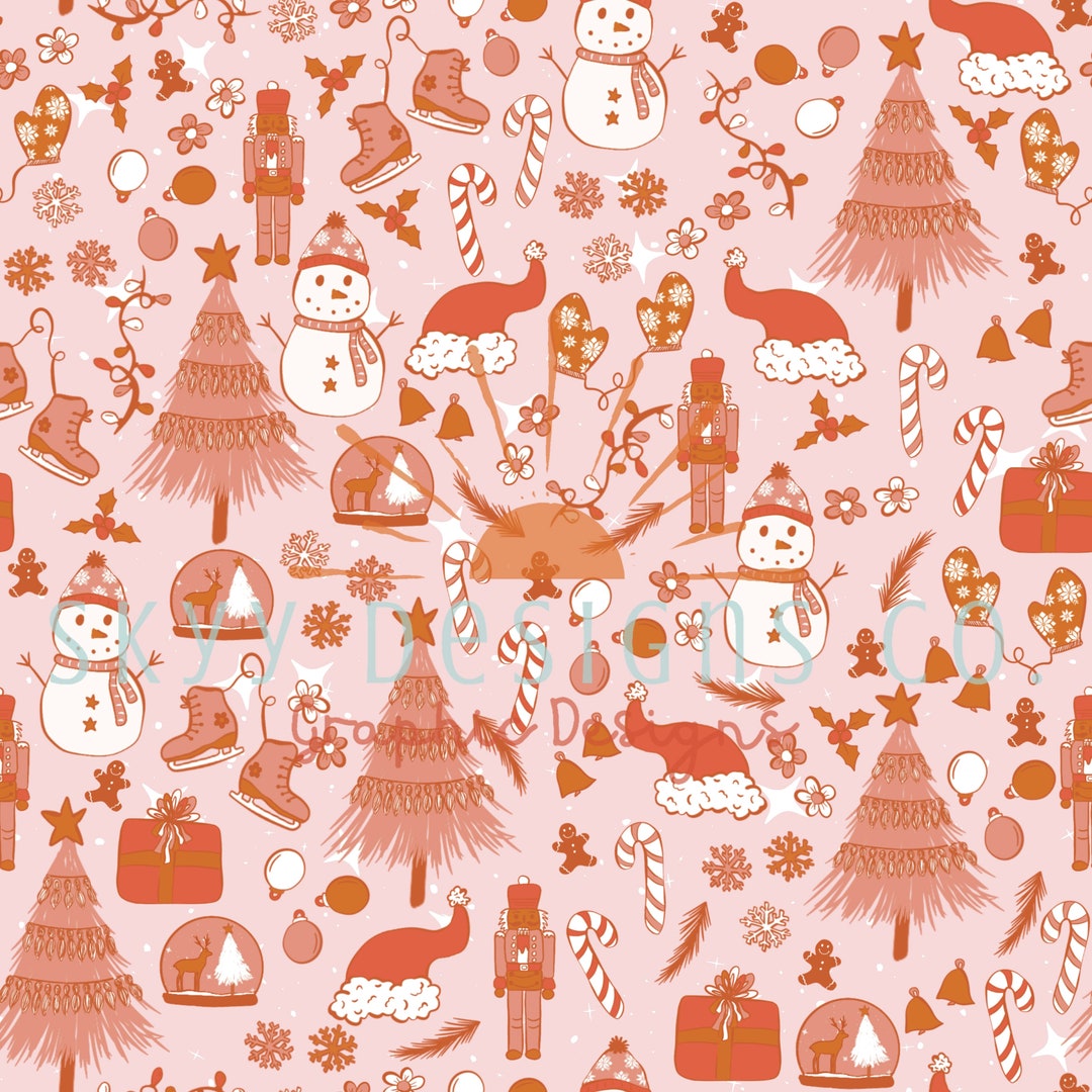 cute christmas pattern background 0039