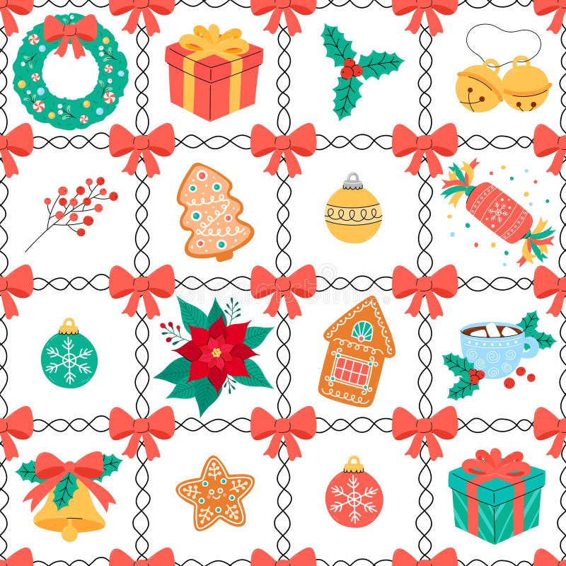 cute christmas pattern background 0042