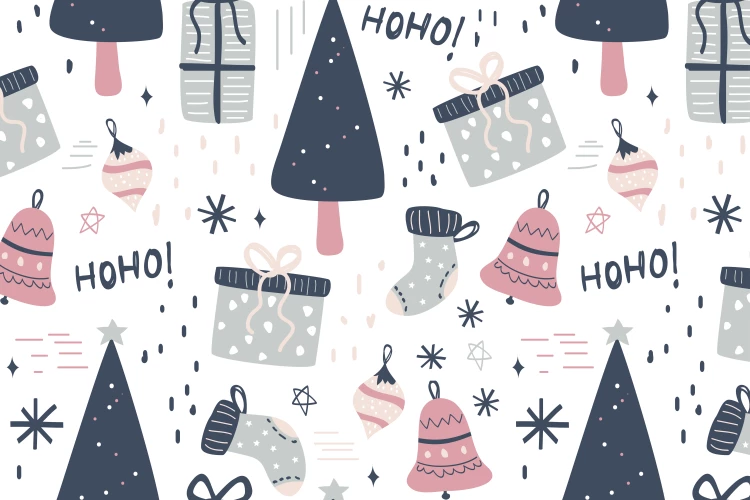 cute christmas pattern background 0043