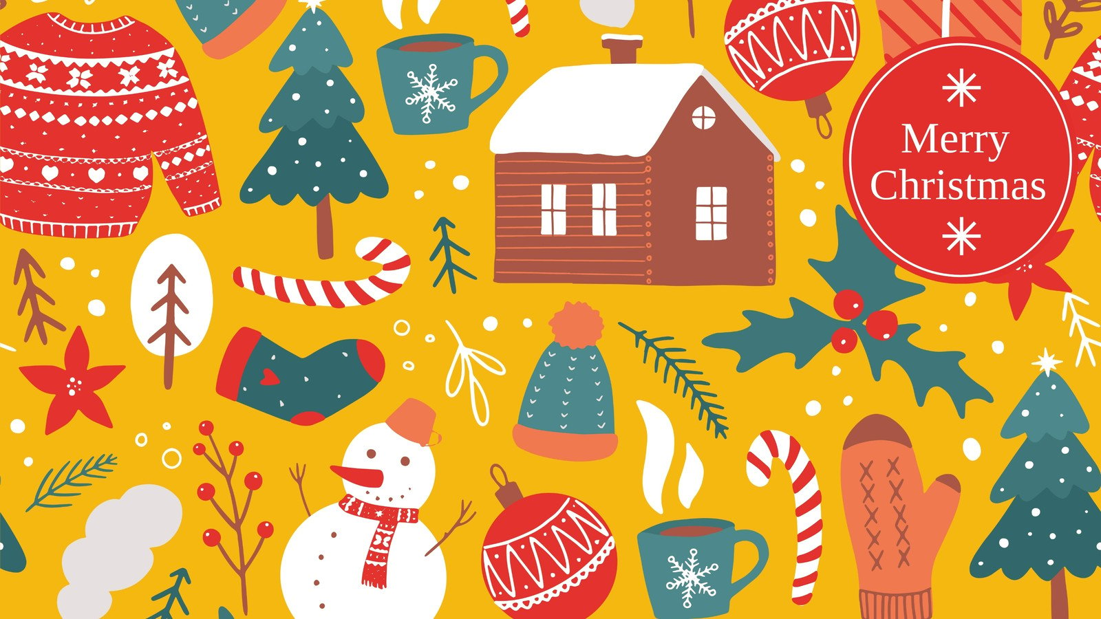 cute christmas pattern background 0049