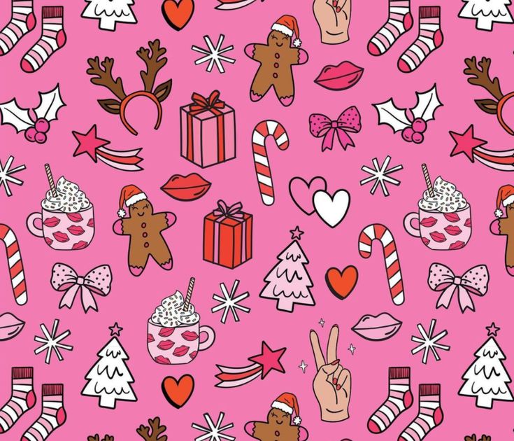 cute christmas pattern background 0053