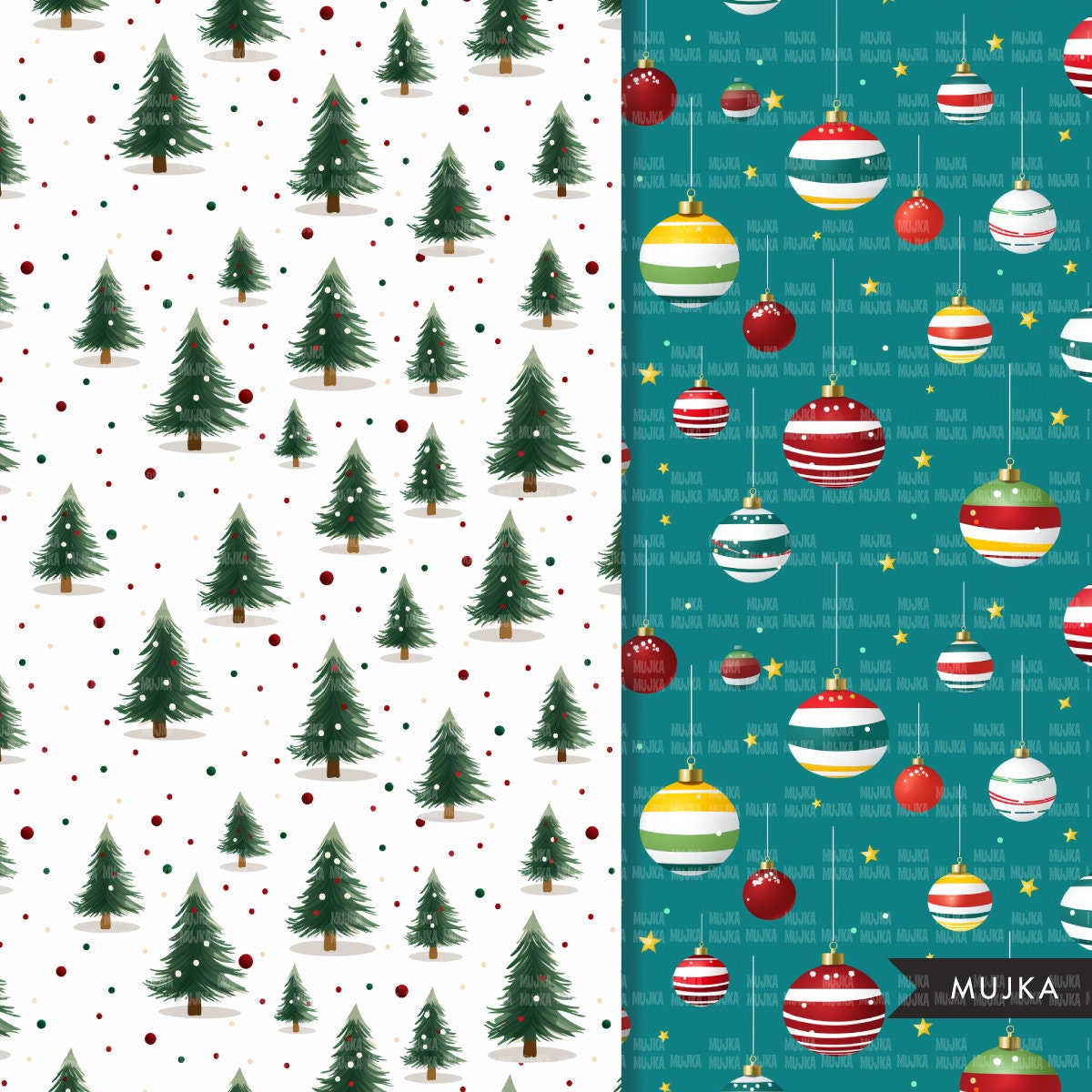 cute christmas pattern background 0055