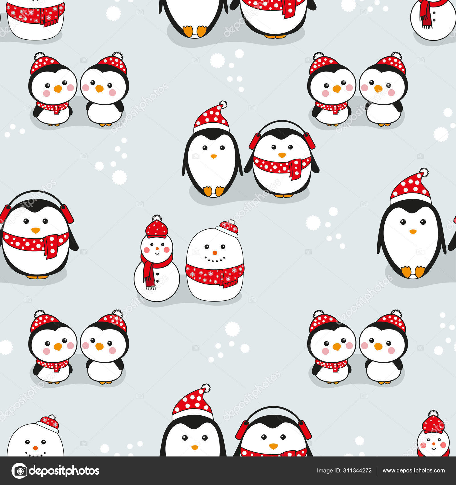 cute christmas pattern background 0060