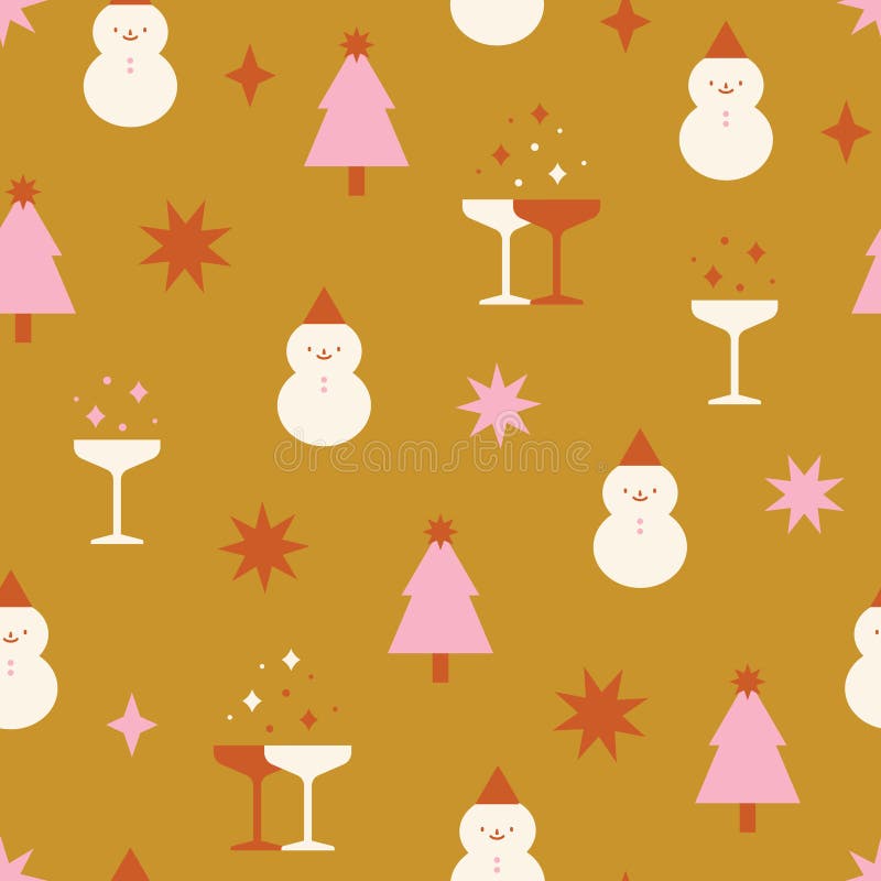 cute christmas pattern background 0067